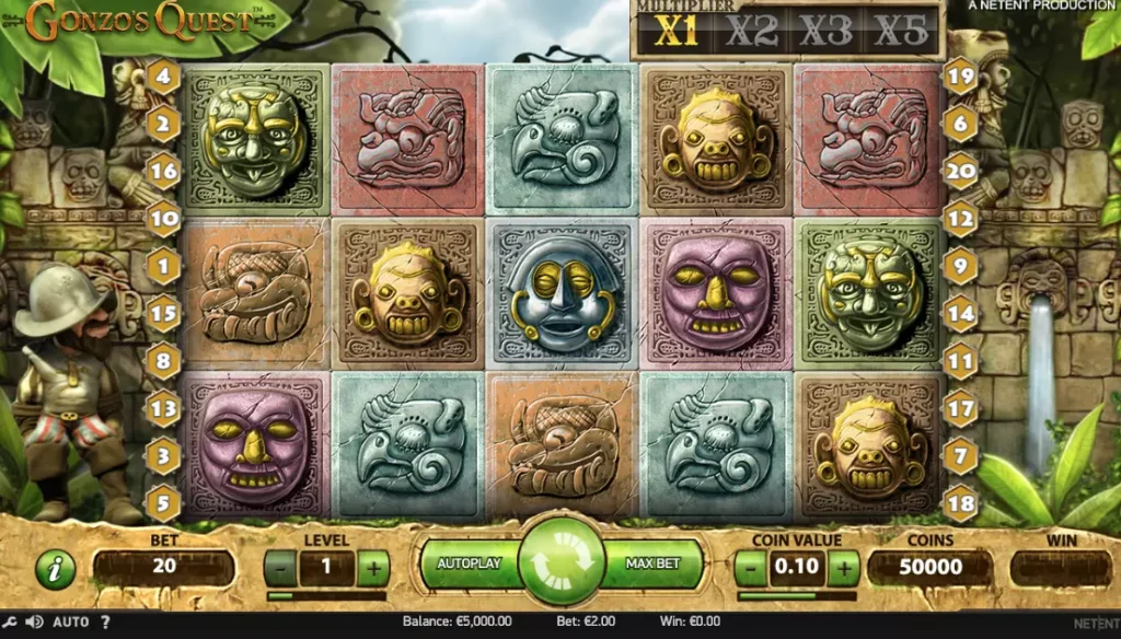 Gameplay of Gonzo's Quest Slot