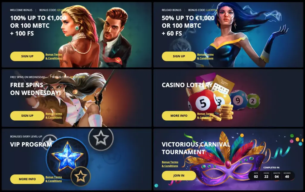 Golden Star Casino Bonuses and Promotions
