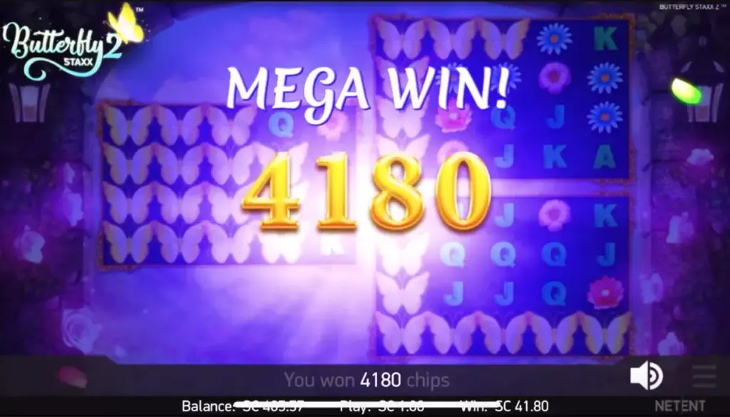 Big win in Butterfly Staxx 2 slot