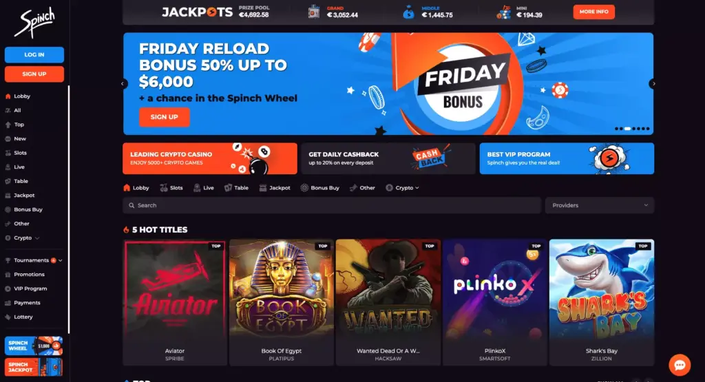 Spinch Casino Official Site